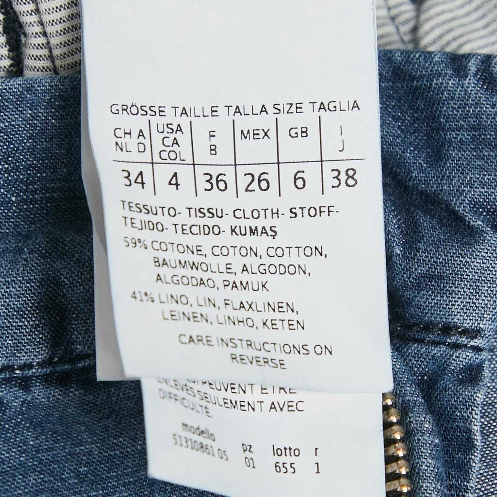 Weekend Max Mara Weekend Max Mara Blue Chambray Wide-Leg Trousers S 5