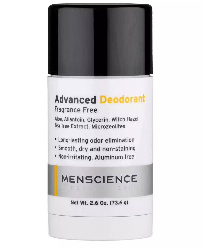 Menscience Advanced Deodorant Fragrance Free Alcohol Free For Men 2.6 OZ