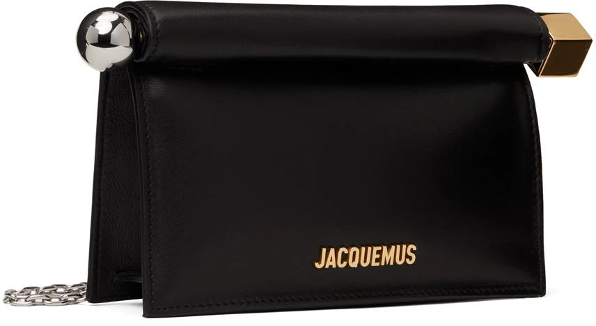 JACQUEMUS Black Les Sculptures 'La petite pochette rond carré' Clutch 2