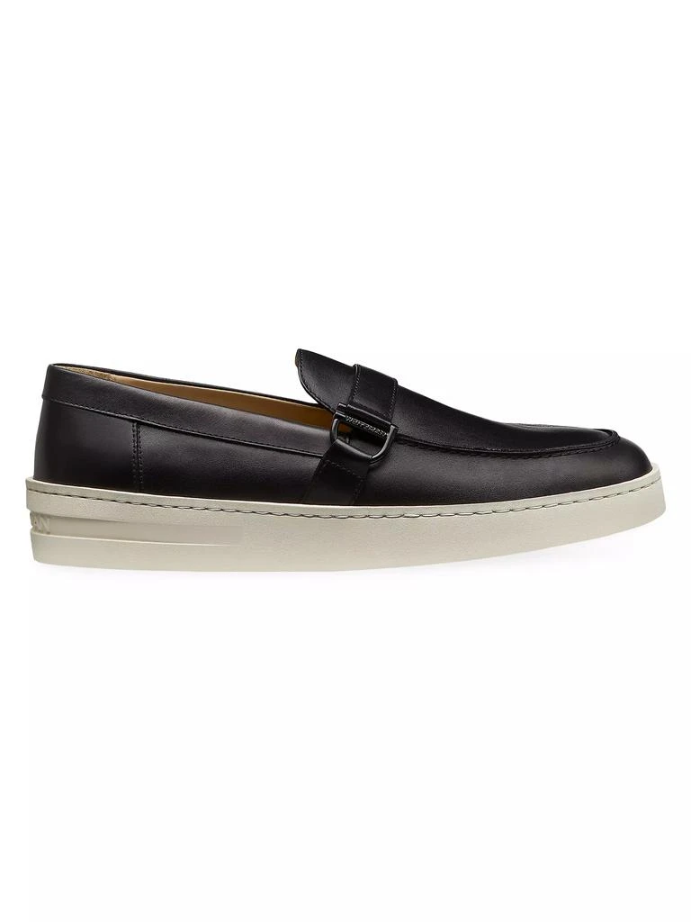 Stuart Weitzman Hamptons Leather Buckle Loafers 1