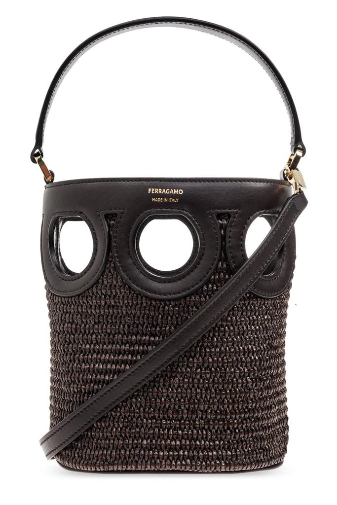 Salvatore Ferragamo Ferragamo Gancini Outline XS Bucket Bag 1