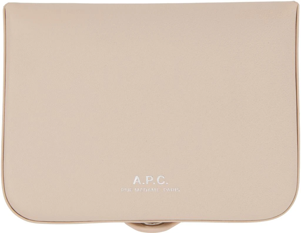 A.P.C. Beige Josh Coin Wallet