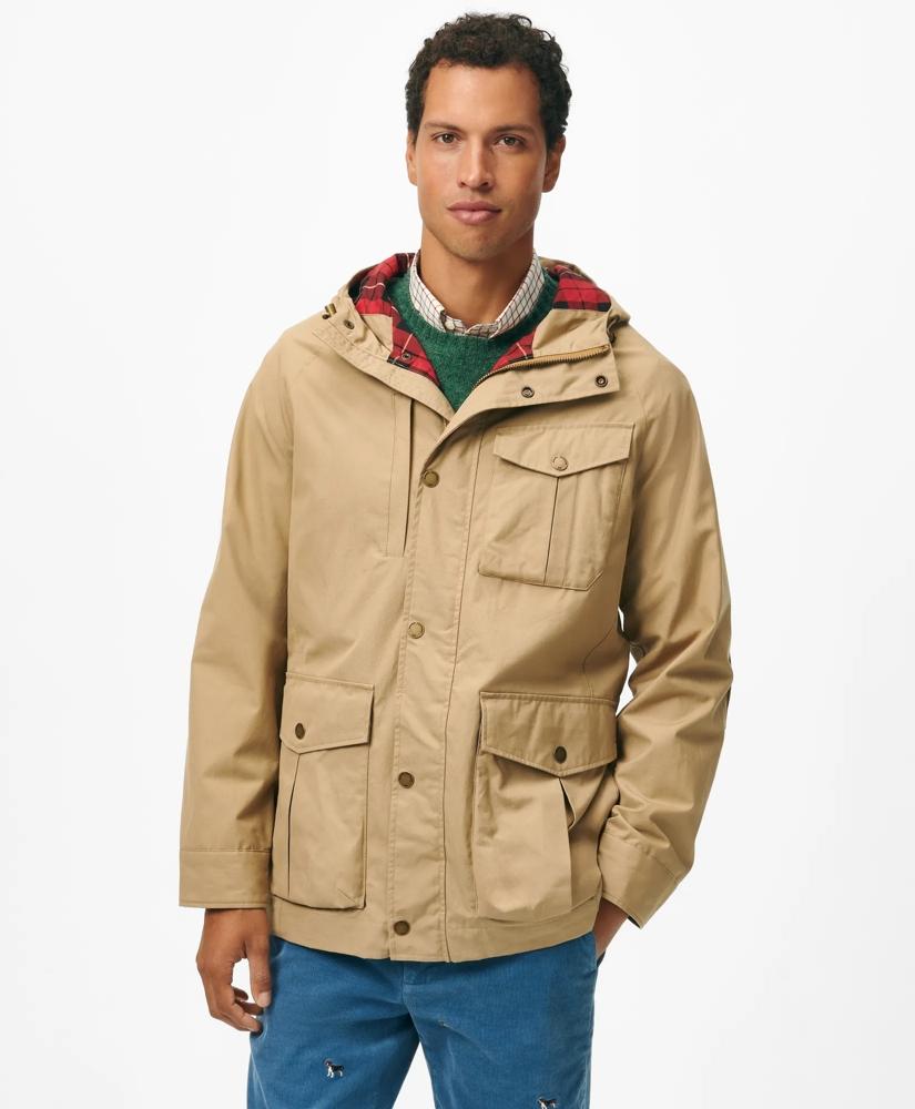 Brooks Brothers Dry Waxed Cotton Field Jacket with Hood