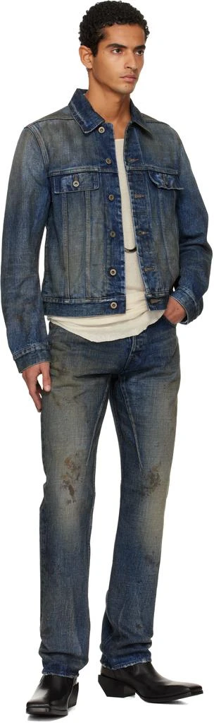 Rick Owens Blue Concordians Trucker Denim Jacket 4