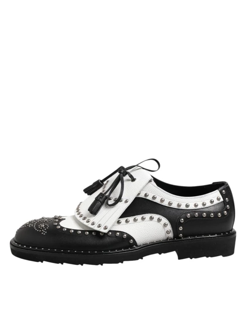 Dolce & Gabbana Leather Studded Dreby Dress Men's Shoes 6