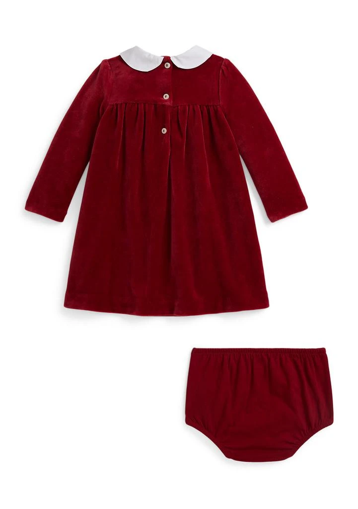 Ralph Lauren Baby Girls Velour Dress 
Bloomer 2
