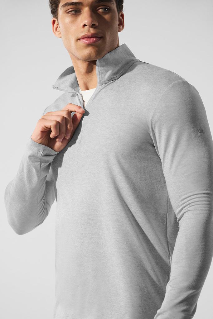 Alo Conquer 1/4 Zip Reform Long Sleeve - Athletic Heather