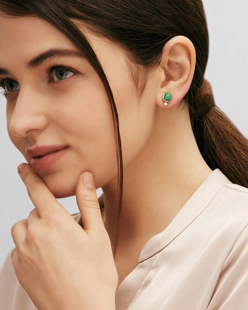 Syna 18K Sugarloaf Candy Earrings with Diamonds 3