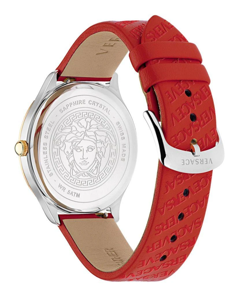 Versace Versace Logo Halo Leather Watch 2