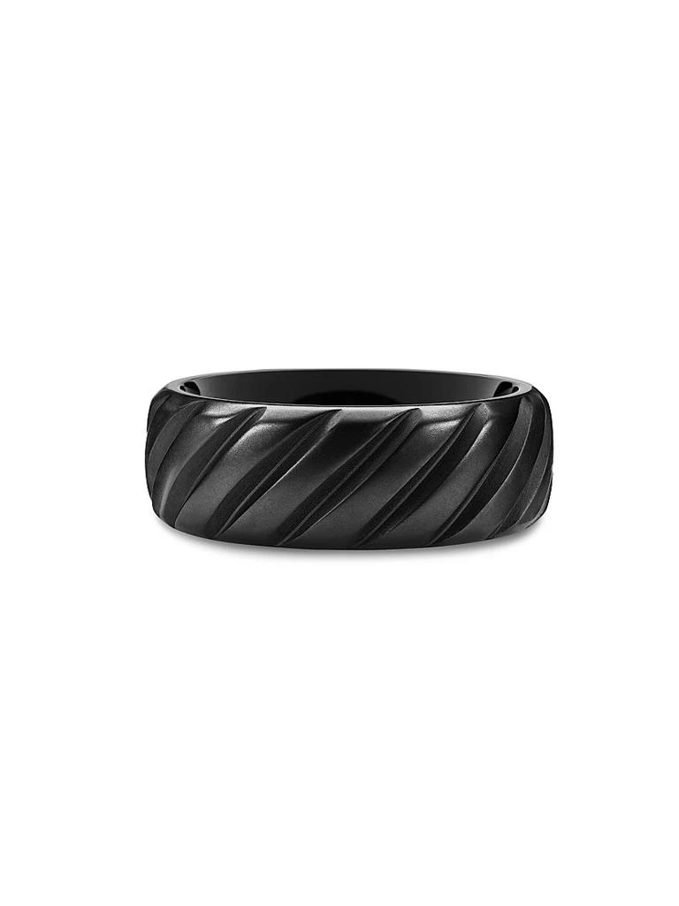 David Yurman Modern Cable Band Ring in Black Titanium, 9mm 1