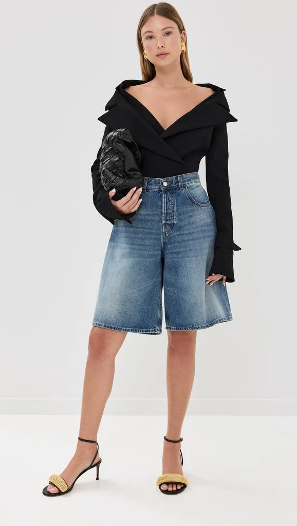AWAKE MODE Low Cut DÉColletÉ Jacket Bodysuit with Shirting Detailing 4