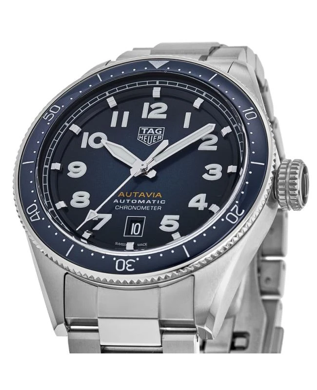 TAG Heuer Tag Heuer Autavia Calibre 5 Chronometer 42mm Automatic Blue Dial Steel Men's Watch WBE5116.EB0173 3
