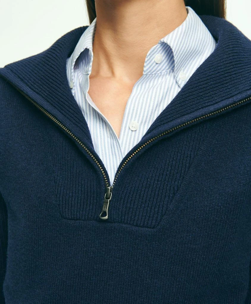 Brooks Brothers Wool Cashmere Half-Zip Sweater 4