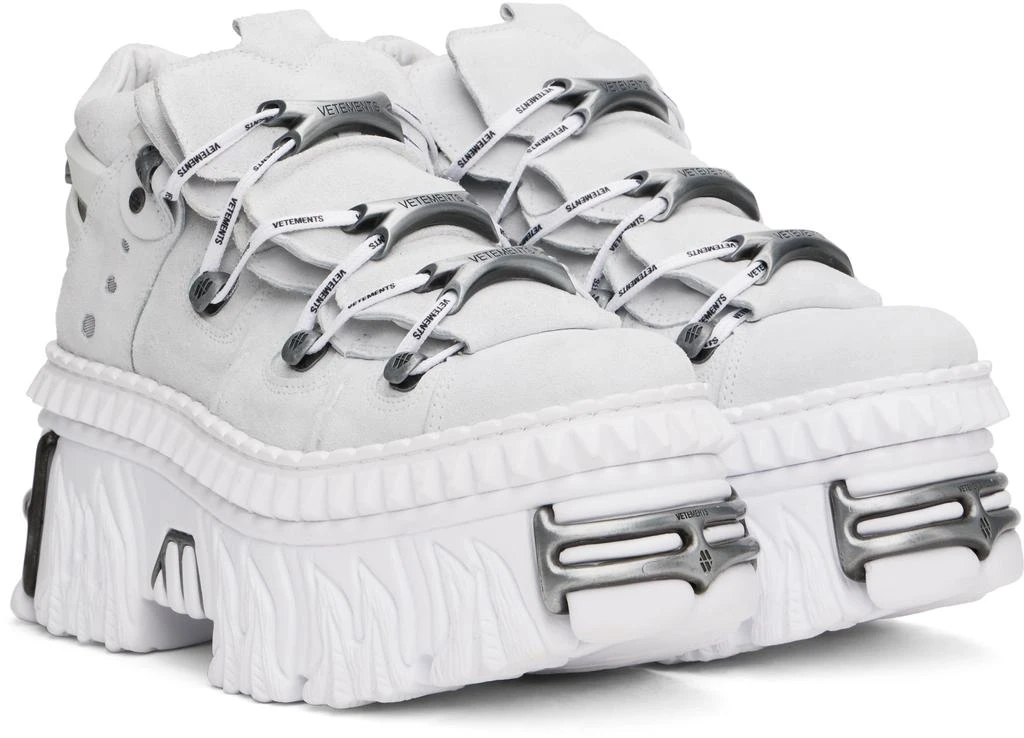 Vetements White & Gray New Rock Edition Fire Platform Sneakers 4