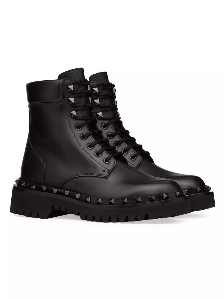 Valentino Rockstud Calfskin Combat Boots 50MM 2