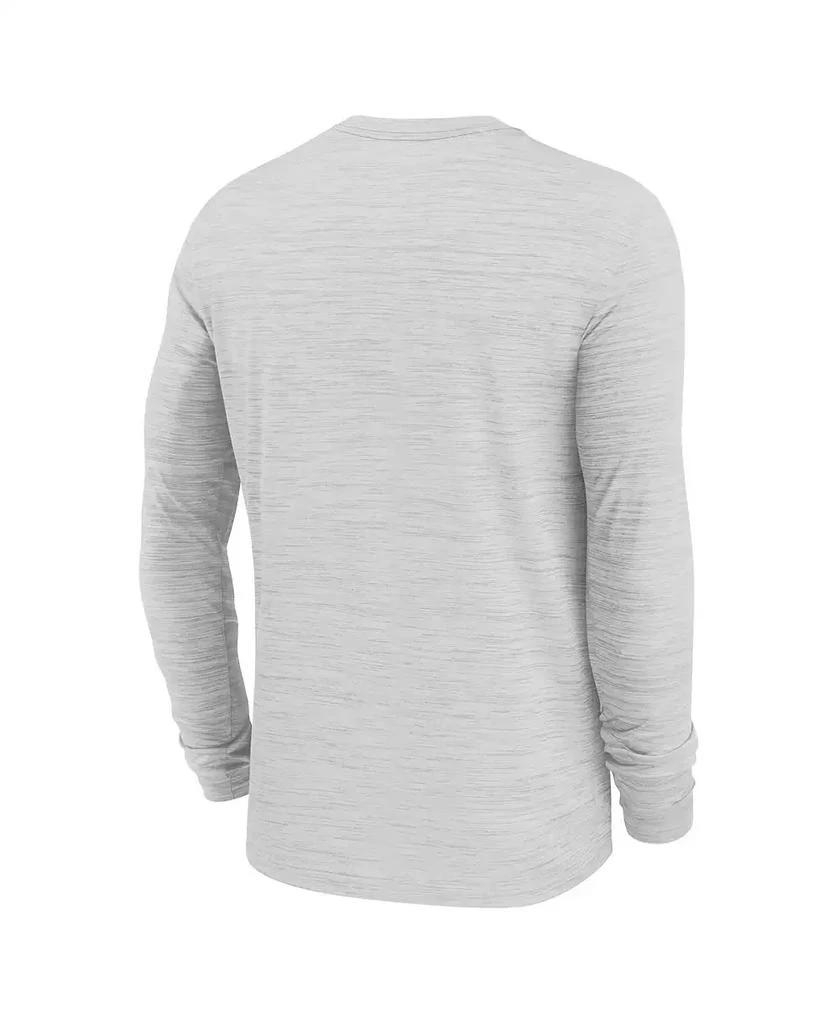 NIKE Men's White Ohio State Buckeyes 2025 Sideline Velocity Performance Long Sleeve T-Shirt 3