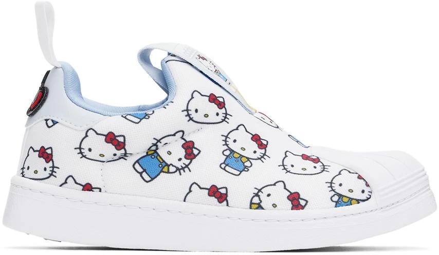 Adidas Little Kids White Superstar 360 Hello Kitty Sneakers 1