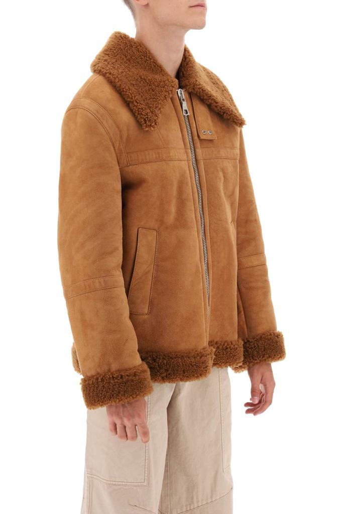 PALM ANGELS university shearling jacket