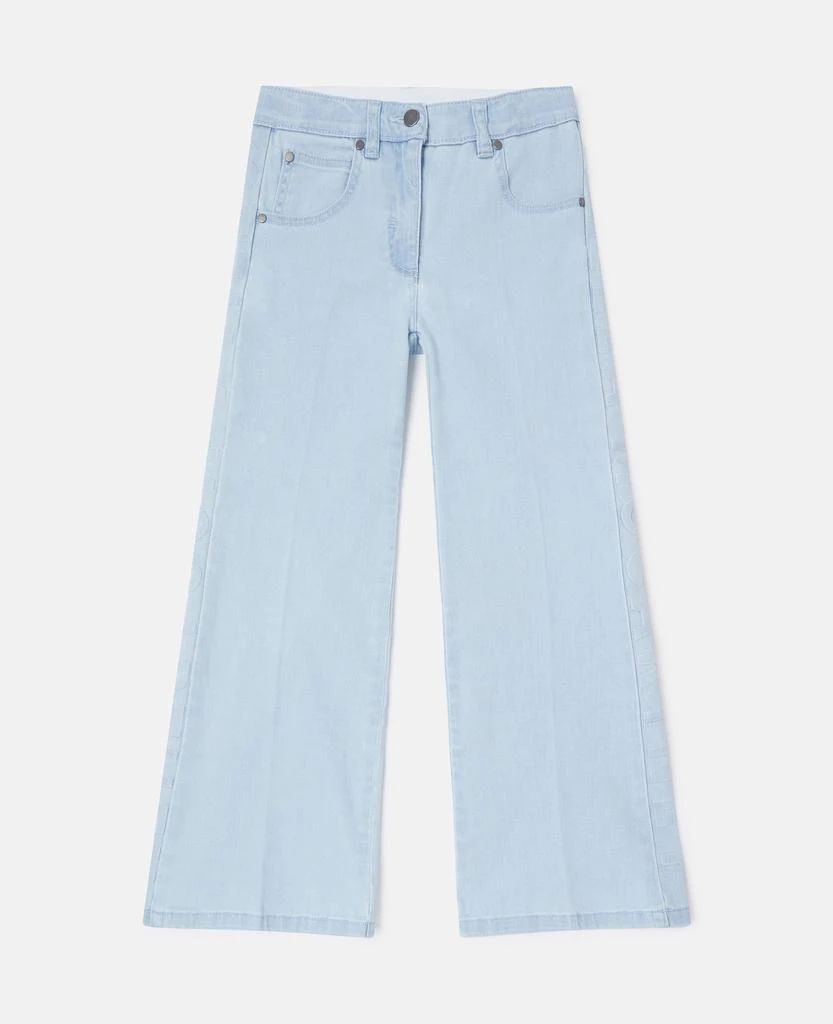 Stella McCartney Stella McCartney - Flared Light Wash Denim Jeans, Light blue, Size: 12 1