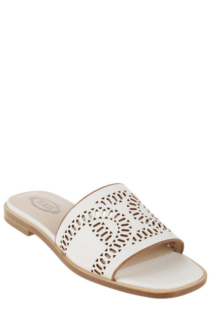 ＊TOD'S＊Laser-cut leather slides Tod's Tod's Laser-Cut Open-Toe Sandals - Shoes - Compare