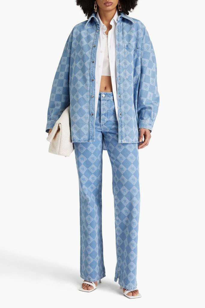 Nanushka Tristo oversized logo-print denim shirt 2