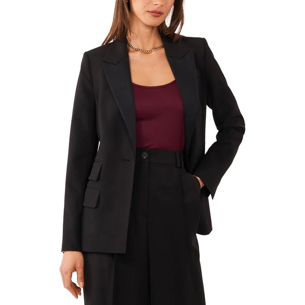 1. State Womens Crepe One-Button Blazer 4