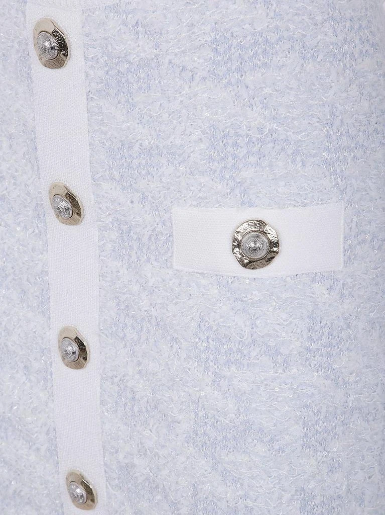 Balmain Balmain Button Embellished Tweed Mini Skirt 3