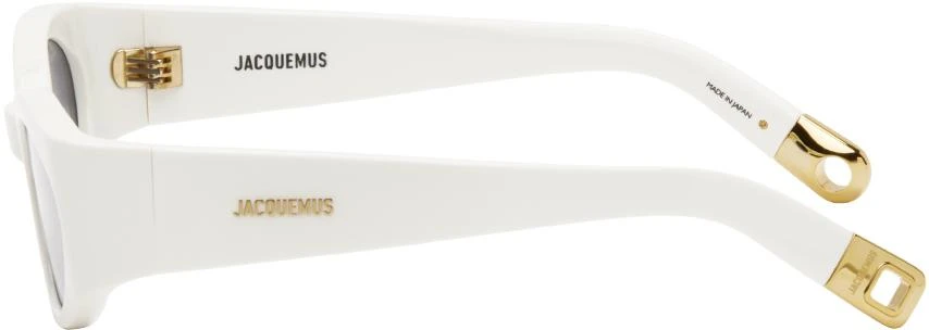 Jacquemus White 'Les lunettes Ovalo' Sunglasses 3