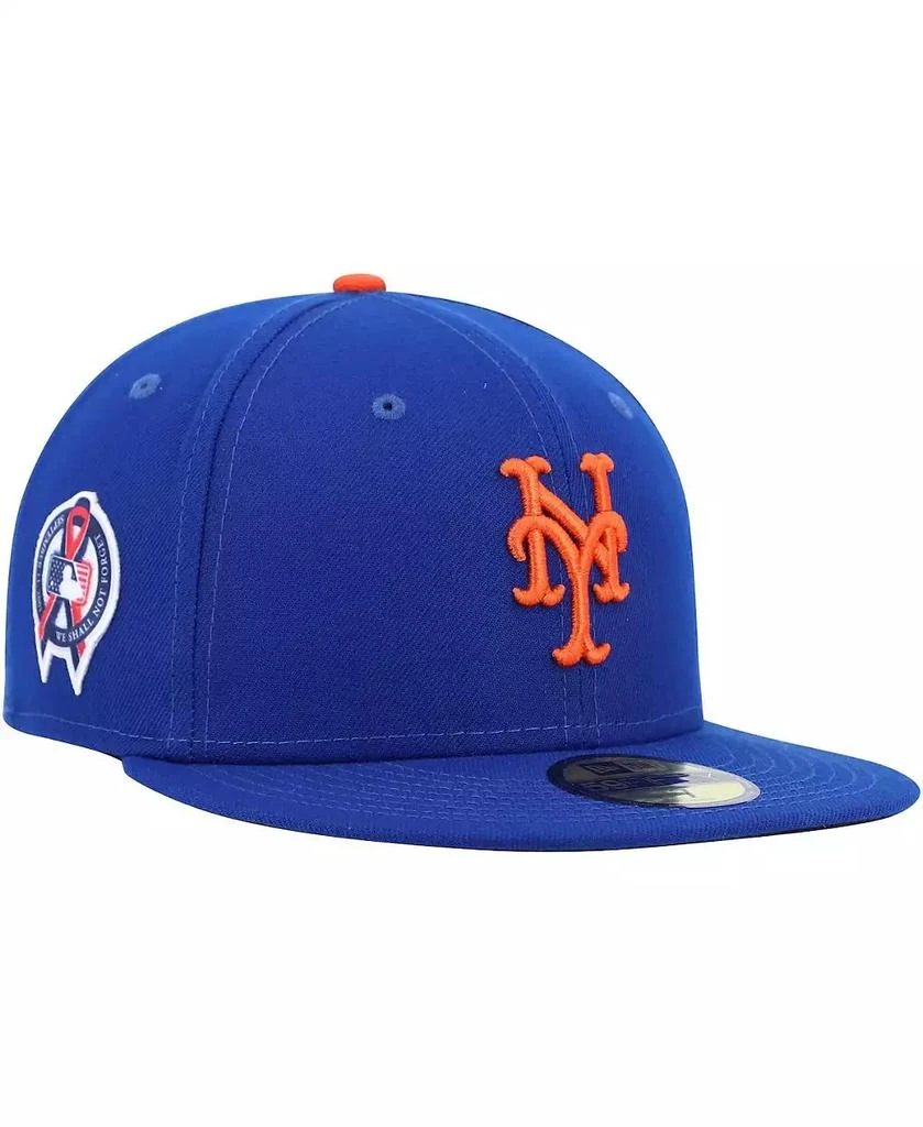 New Era Men's Royal New York Mets 9/11 Memorial Side Patch 59FIFTY Fitted Hat 1