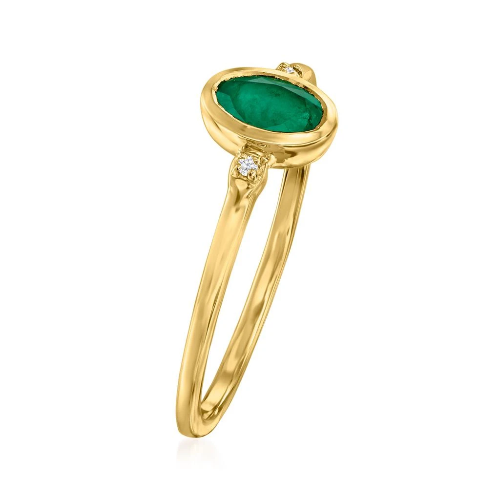 Ross-Simons Ross-Simons Emerald Ring in 14kt Yellow Gold 3