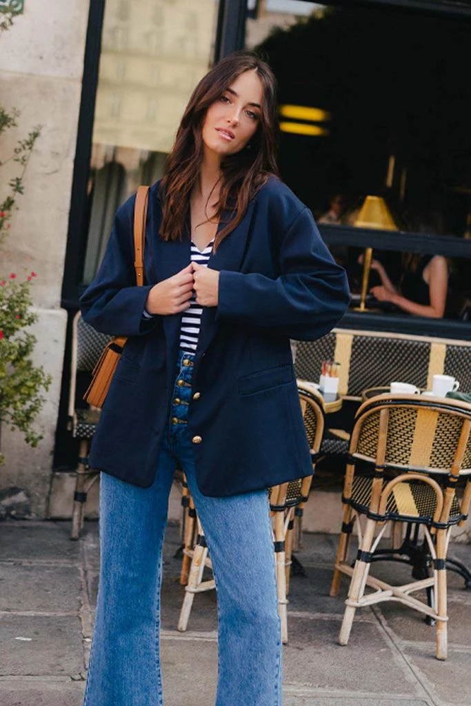 预计3周后发货 Saaj Paris Veste Érika Marine 4