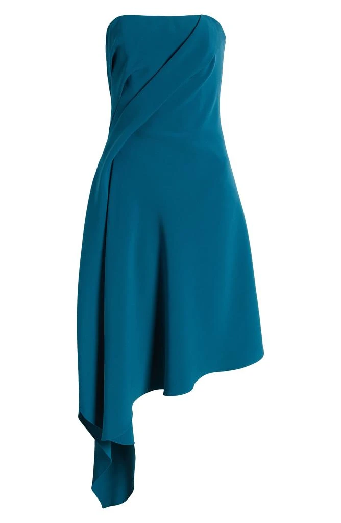 Amsale Asymmetric Strapless Cocktail Dress 5