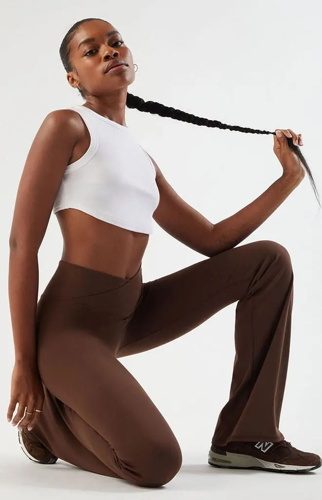 PAC 1980 PAC WHISPER Active Crossover Flare Yoga Pants