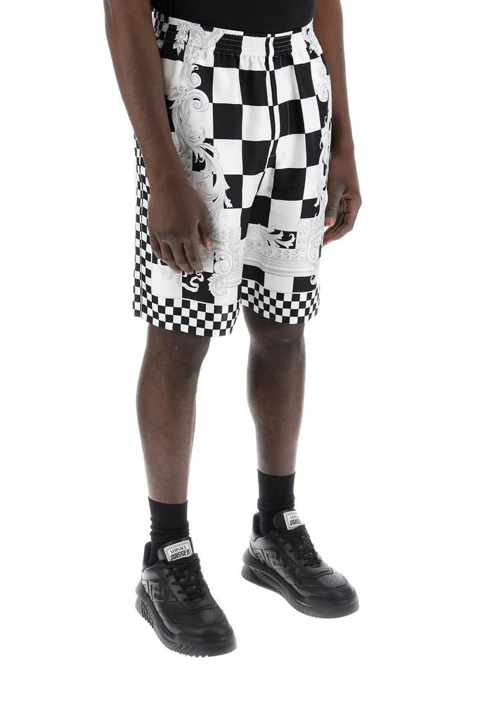 Versace printed silk bermuda shorts set 2
