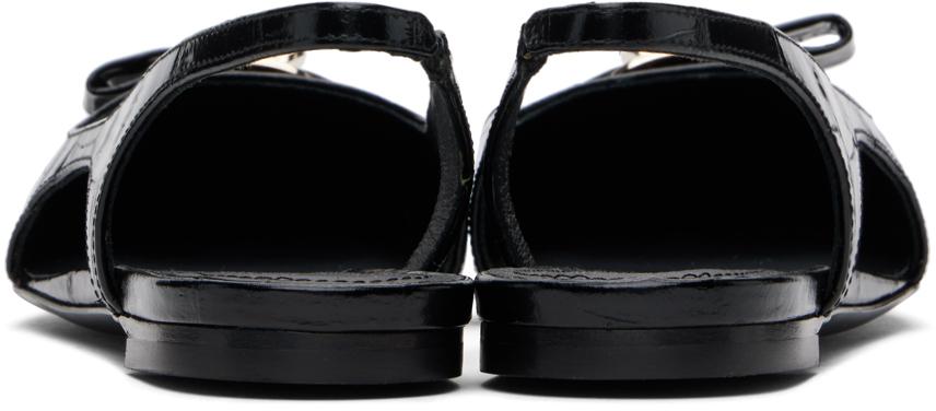 Ferragamo Black Mini Bow Ballet Flats