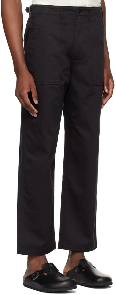 Universal Works Black Fatigue Trousers 2