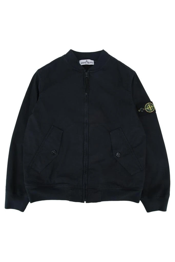 Stone Island Junior Stone Island Junior Logo Patch Zip-Up Jacket