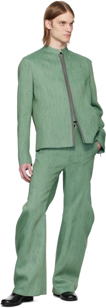 CMMAWEAR SSENSE Exclusive Green Articulated Back-Zip Trousers 4