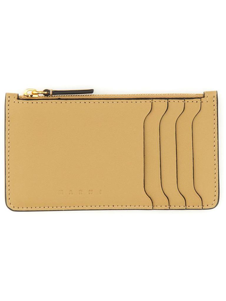 Marni Brown Zipped Card Holder - Bags - BeyondStyle