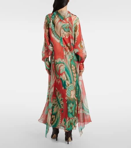 ETRO Printed silk maxi dress 3