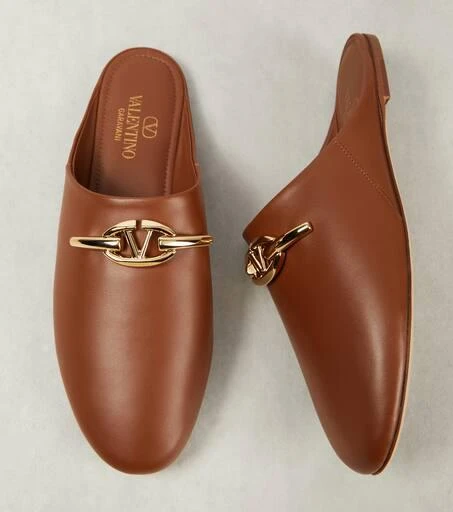 Valentino VLogo Signature leather mules 6