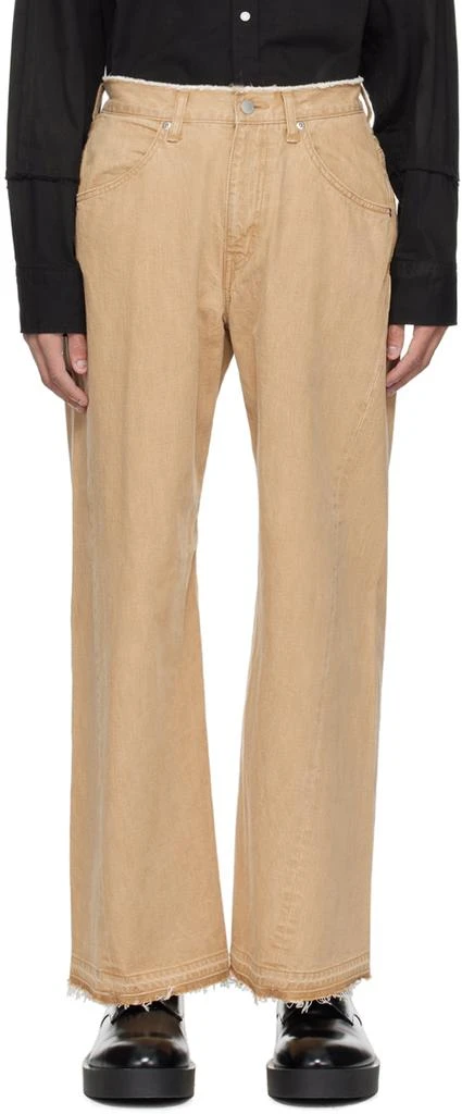 JieDa Beige 3D Jeans 1
