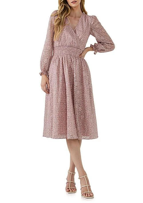 Free The Roses The Roses Floral Waist Smocked Midi Dress 1