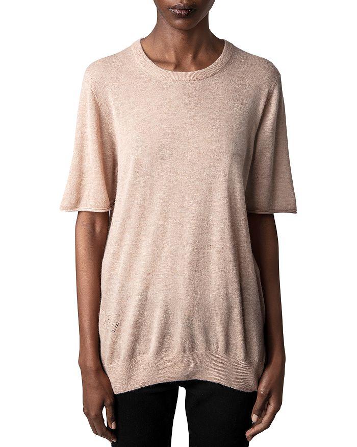 Zadig&Voltaire Ida Short Sleeve Cashmere Sweater