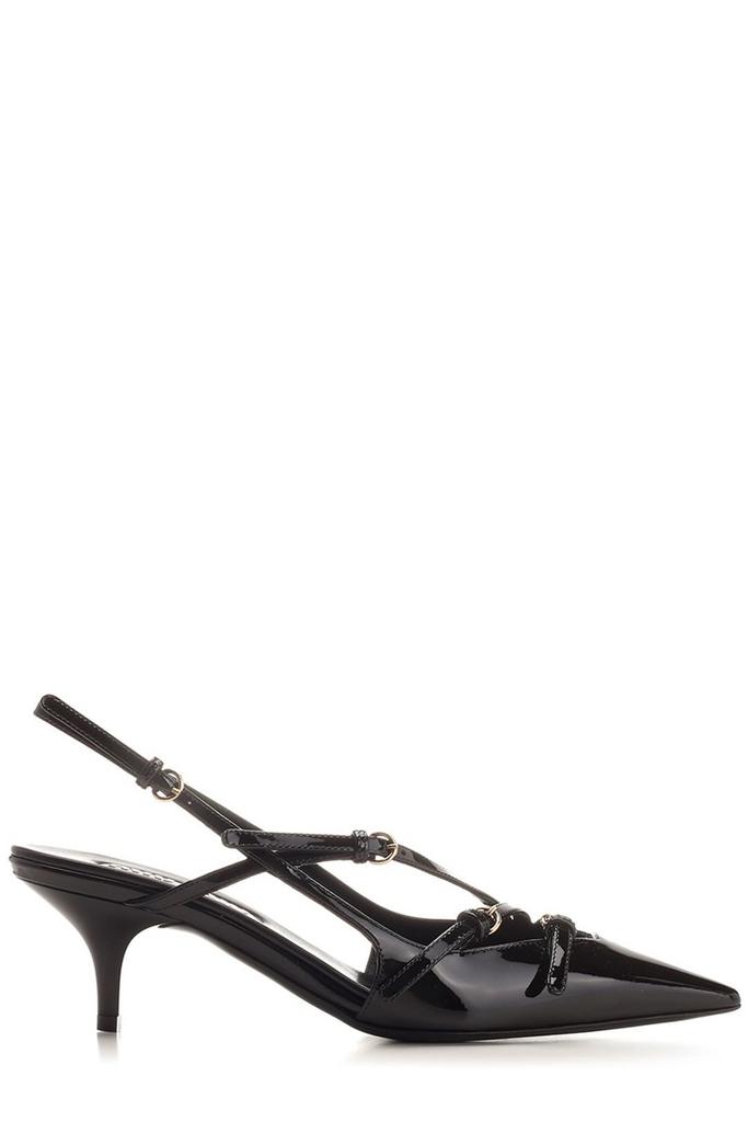 Miu Miu Miu Miu Pointed Toe Slingback Pumps