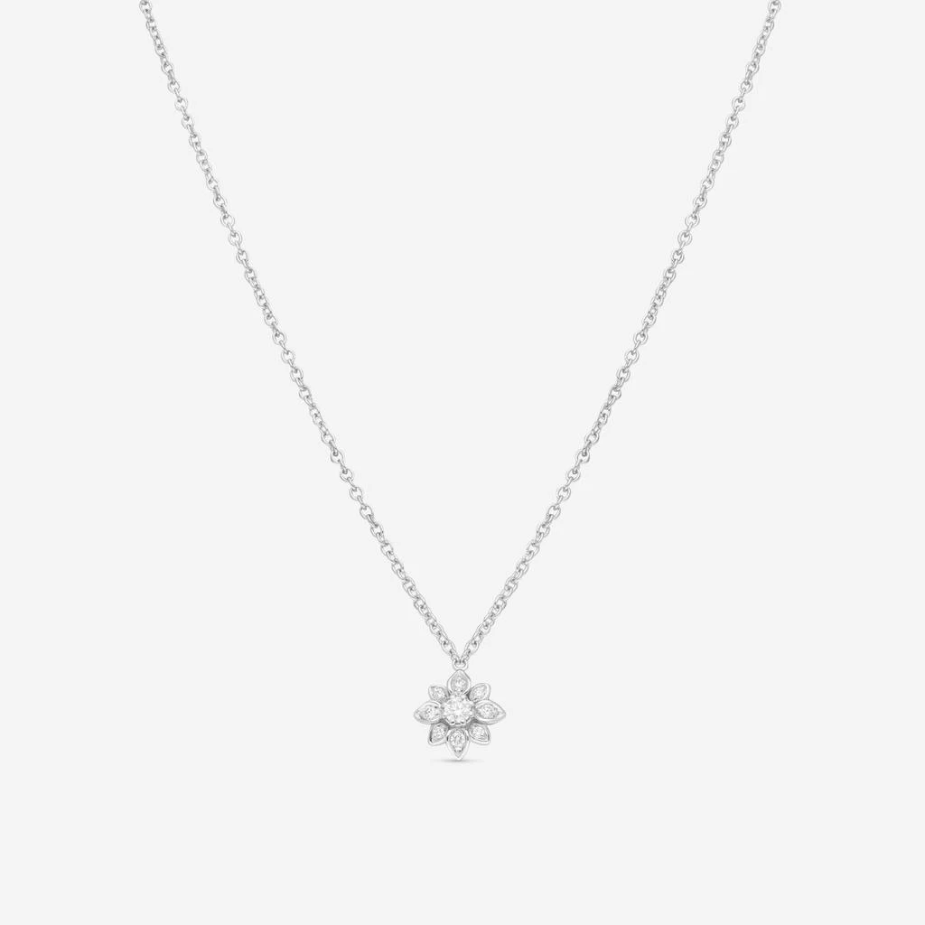 Gucci Gucci Flora 18K White Gold Diamond Pendant Necklace YBB79620700100U-copy