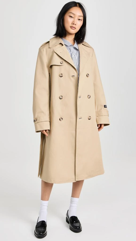 HOMMEGIRLS Classic Khaki Trench Coat 1