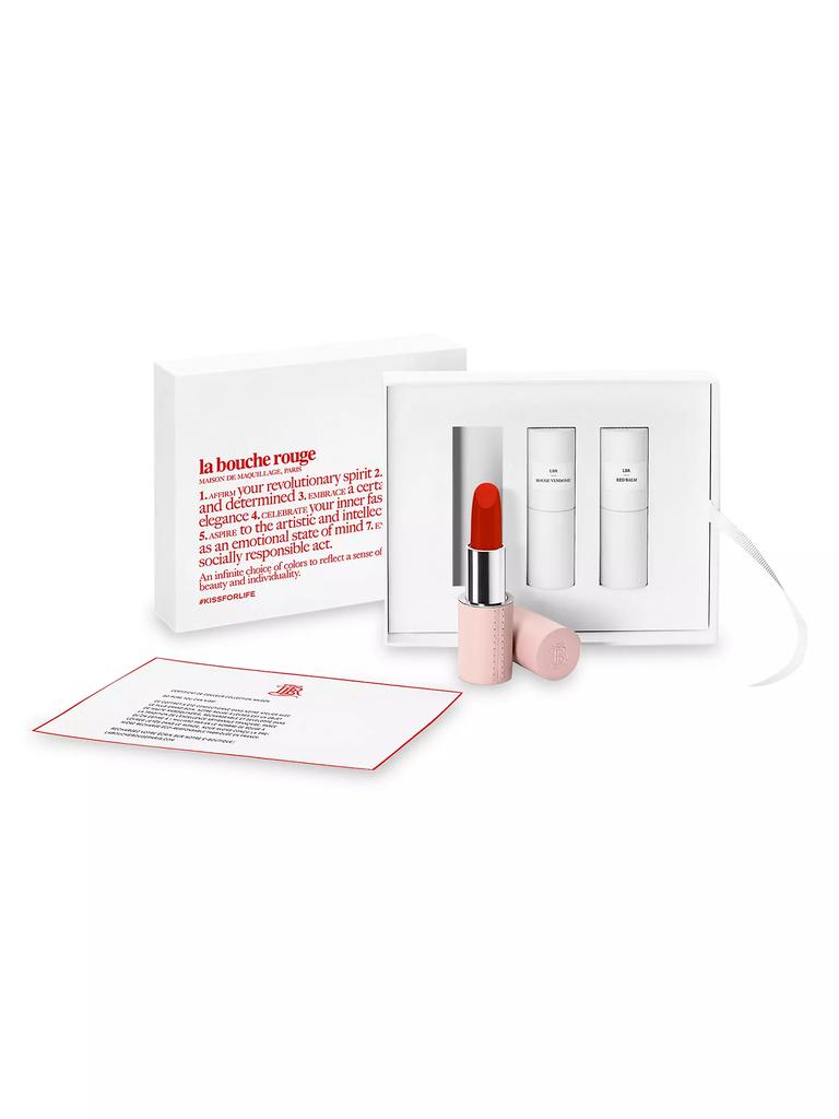 La Bouche Rouge Lipstick Set With Fine Leather Case
