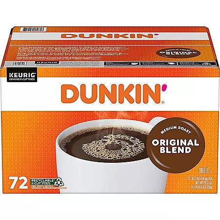 Dunkin' Donuts Dunkin' Donuts Medium Roast  K-Cup Coffee Pods, Original Blend, 72 ct.