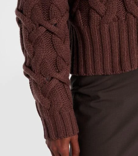 Brunello Cucinelli Cable-knit cashmere zip-up cardigan 5